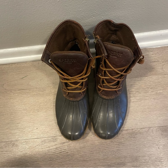 Sperry Brown Saltwater Duck Boots Winter 9 - Picture 5 of 13